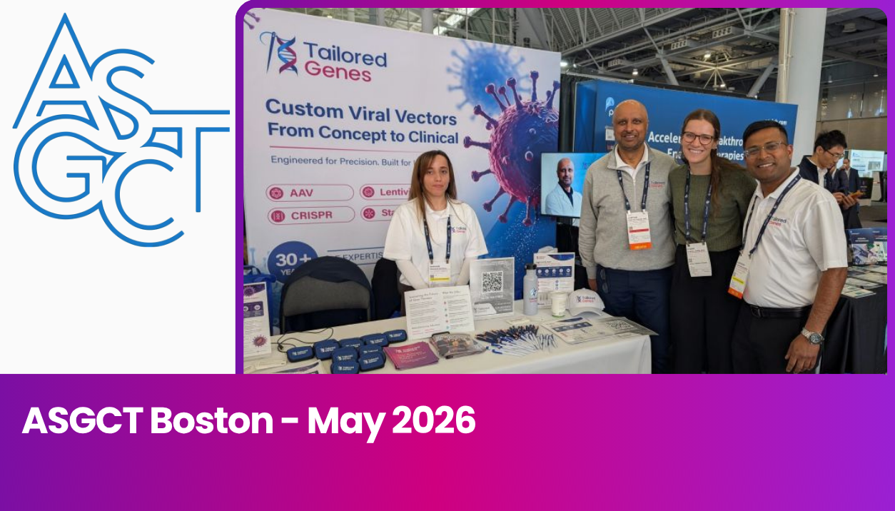 Tailored Genes at the ASGCT 2026 Annual Meeting
